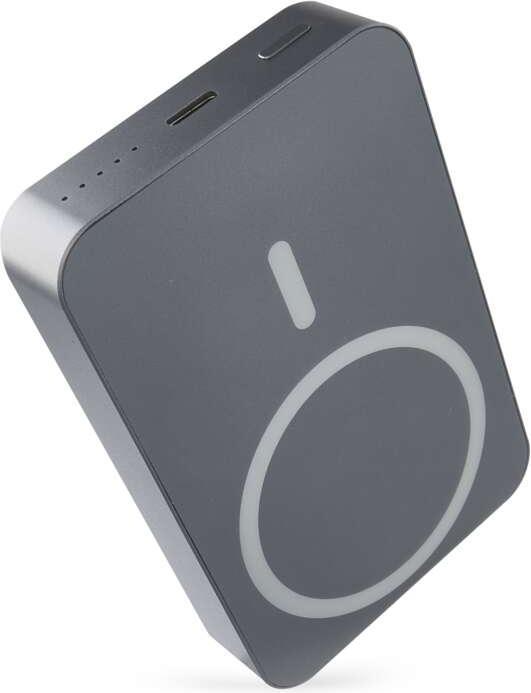 Actual product image Emos Powerbank WI 1046, 10 000 mAh, 20 W+Wireless, grey (10000 mAh, 20 W, 38.50 Wh)