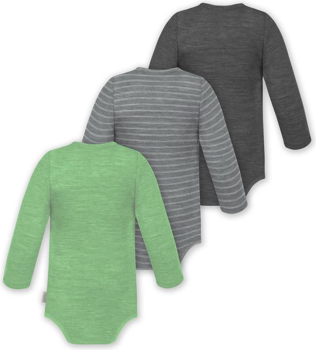 Produktbild Normani 3er Pack Baby Merino Body Langarm „Auckland" - 9375 (80)