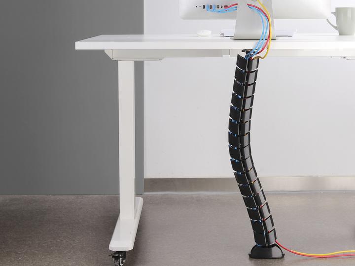 Produktbild equip Doppel-Kabelführung 73cm für Untertischmontage schwarz (Kabelkanal, 6.30 cm)