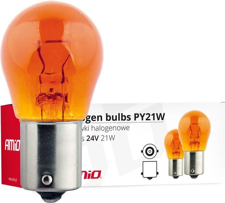 Immagine prodotto Amio Lampade alogene PY21W BA15s 24V 21W AMBER 10vnt. (E8)