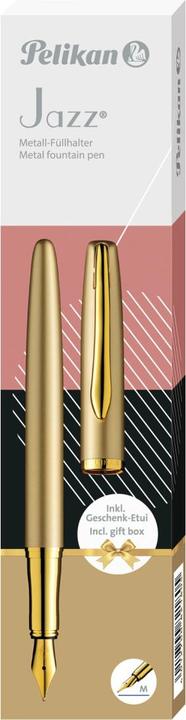 Actual product image Pelikan Fountain Pen Jazz Noble Elegance P36 Gold Yellow Folding Box (Blue, 1 x)