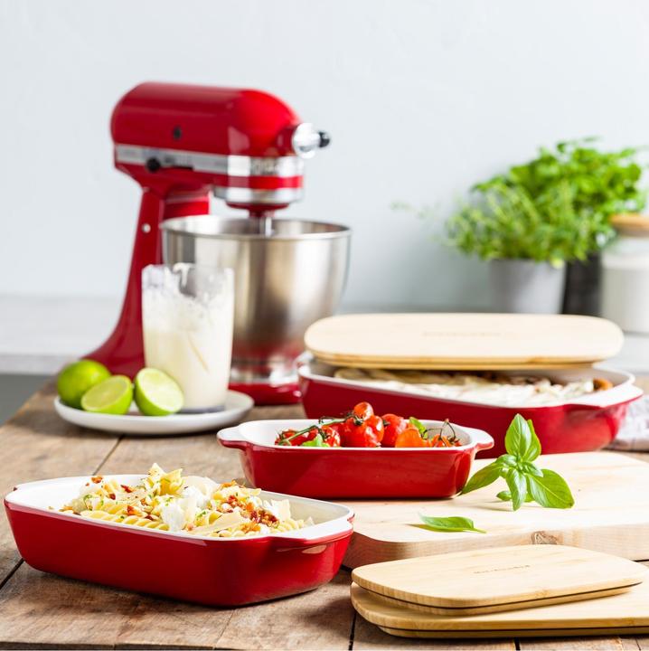 Produktbild KitchenAid overschaal met bamboe deksel - large - keizer rood