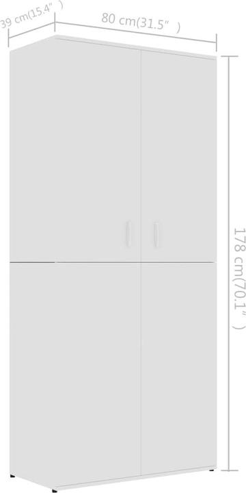 Image du produit VidaXL Erick (80 x 39 x 178 cm)