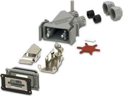 Actual product image Phoenix Contact 25 way IP67 EMC Dsub plug connector kit