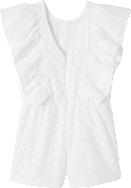 Actual product image Vertbaudet Festive short girls' jumpsuit with eyelet embroidery (158)