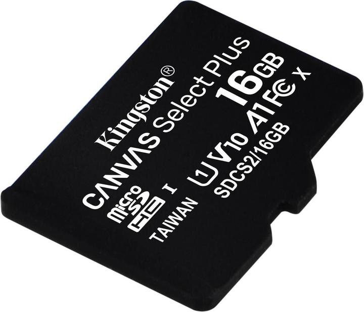 Image du produit Kingston Canvas Select Plus (16 Go, microSDHC, U1, UHS-I)