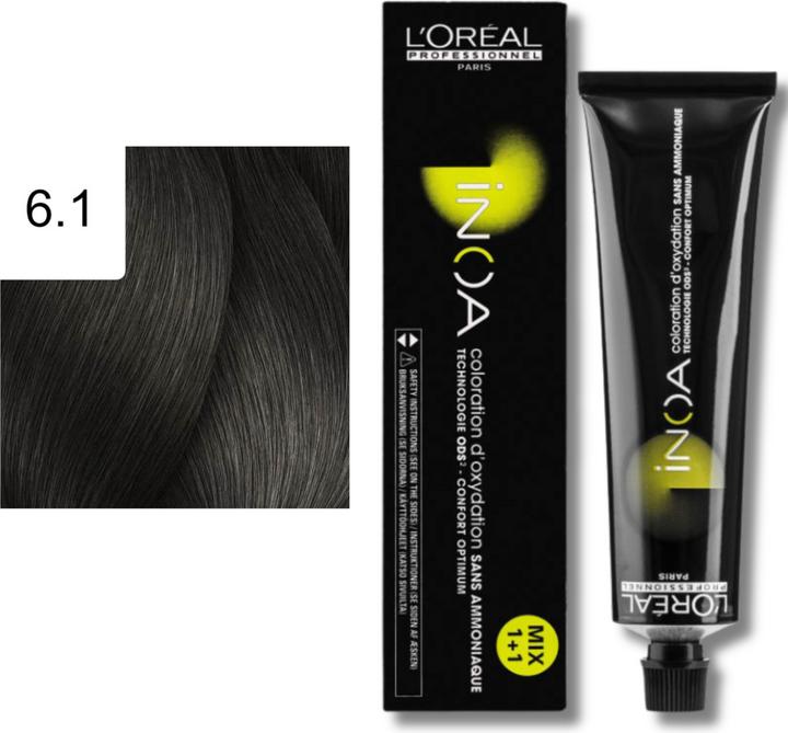 Actual product image L'Oréal Paris INOA 6.1 Dark Blond Ash (6.1 Dark blonde ash)