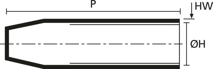 Produktbild HellermannTyton 1613-1-B5W2-PO-X-BK Spannungsfeste Endkappe 416-13060 (1000 x)