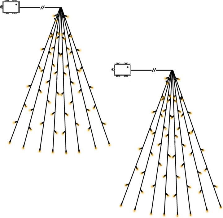 Immagine prodotto Star Trading Tree Coat Catena Leggera Batteria da Esterno | Cappotto per albero a LED |set di 2 cate (0.29 m)