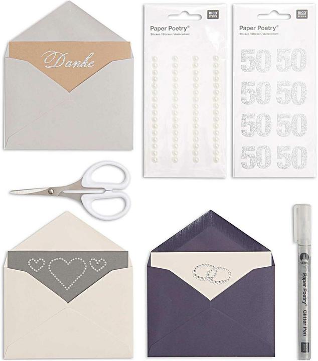 Image du produit Rico Design Paper Poetry Essentials Umschlag B6 Elfenbein, Position (B6, 50 x)