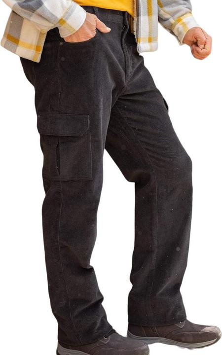 Actual product image Atlas For Men Mens Corduroy Elasticated Waist Cargo Trousers (44)