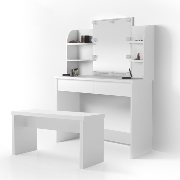 Produktbild Vicco Charlotte mit Hocker und Beleuchtung (108 x 40 x 139 cm)