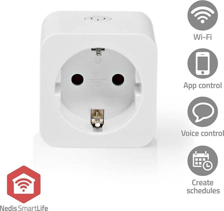Nedis SmartLife Spina intelligente Zigbee 3.0 | Misuratore di potenza | 3680 W | Ibrido (CEE 7/7) | 0 -
