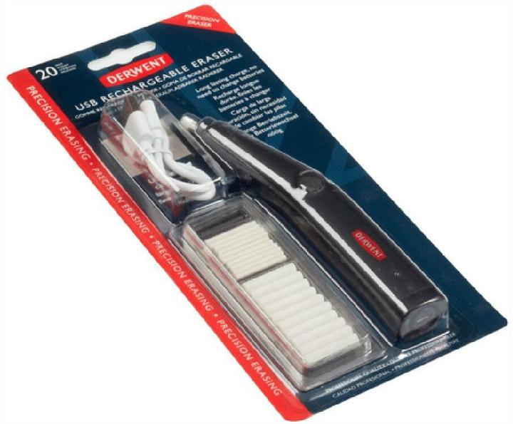 Actual product image Derwent USB rechargeable eraser