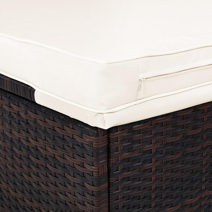 Produktbild Deuba Poly Rattan Gartenliege (196 cm)