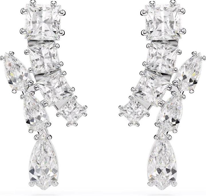 Produktbild Swarovski Matrix Drop Ohrhänger Verschiedene Schliffe Weiss (Swarovski Metall)
