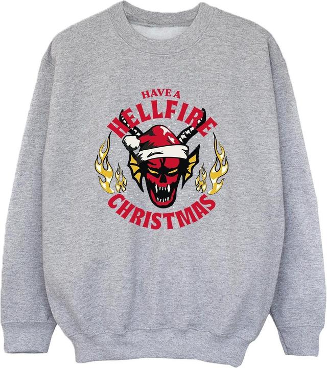 Netflix Stranger Things Hellfire Christmas Sweatshirt Jungen (128)