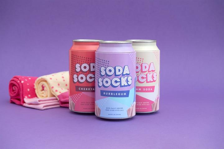 Actual product image Luckies Soda Socks - Cherryade (One size)