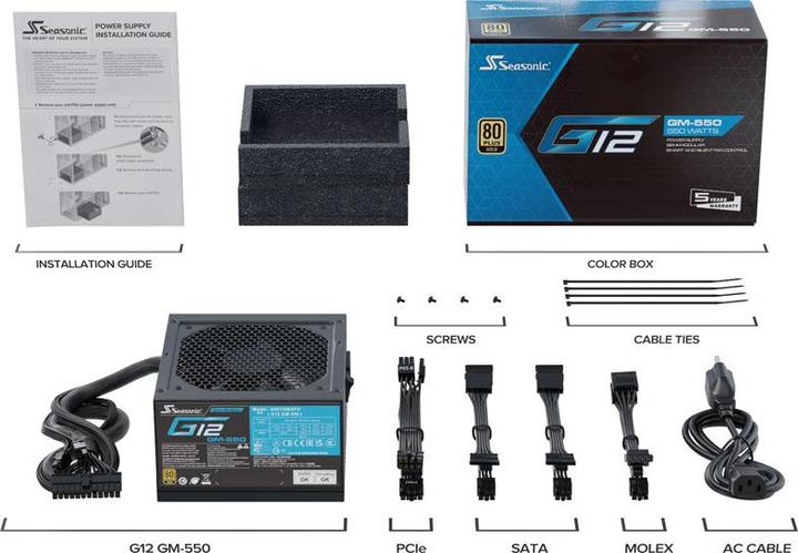 Produktbild Seasonic G12 GM-550 (550 W)