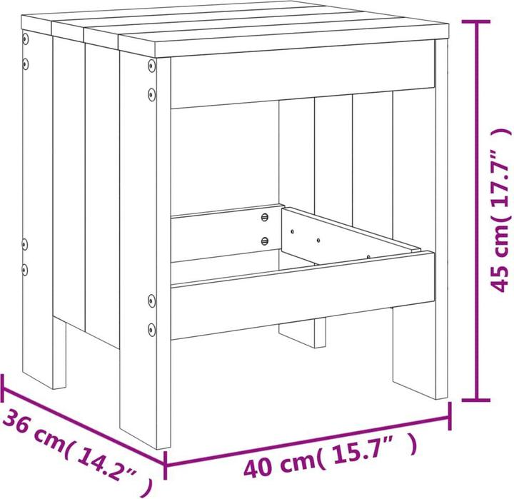 Actual product image VidaXL 17-tlg. Garten-Essgruppe Honigbraun Massivholz (100 cm)