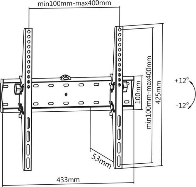 Maclean MC-665 TV-Halterung (55 Zoll) (Wand, 55", 40 kg)