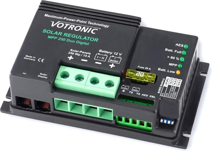 Produktbild Votronic 11715 MPP 250 Duo Digital (Marine Version) 15A MPPT Dual-Solarladeregler 12V