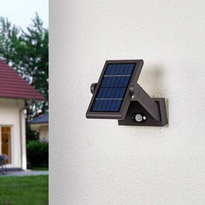 Produktbild Lucande Vakerian Solcelle Wandleuchte w/Sensor Graphite (150 lm, IP54)