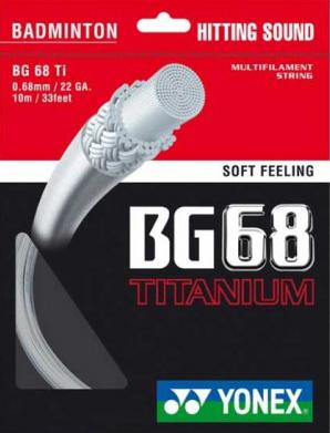 Image du produit Yonex BG-68 Titanium / 10m-Set, blanc, 0,68mm
