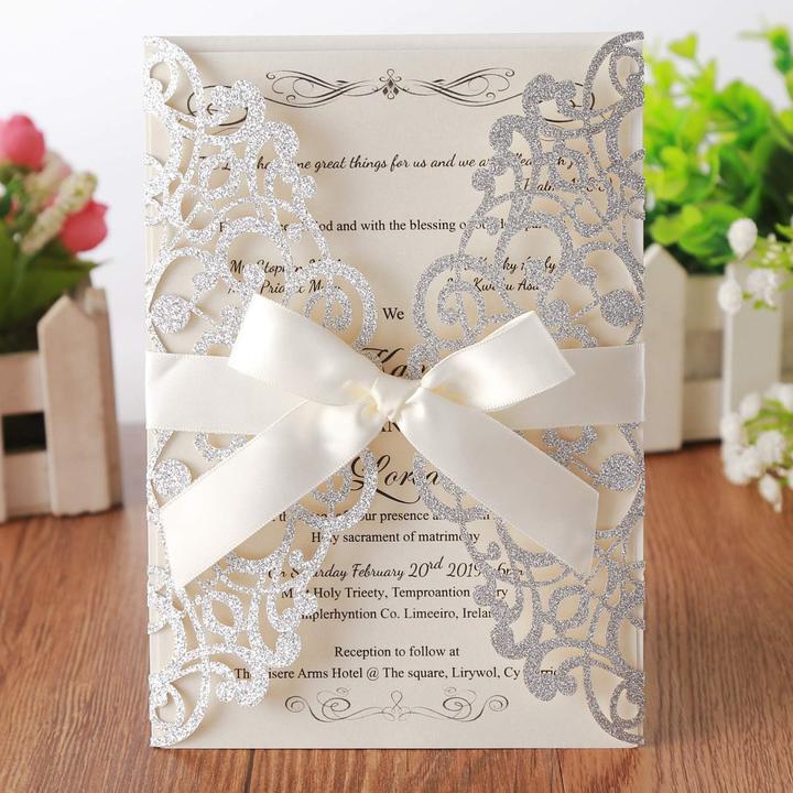 Produktbild Hosmsua 20 Stk. Hochzeit Einladungskarten - blanko (20 Stk.)