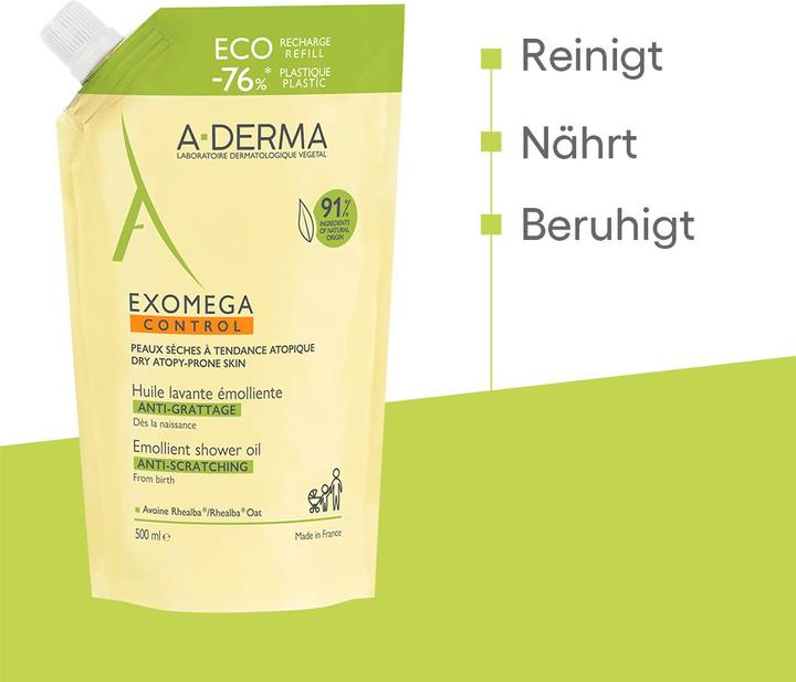 Immagine prodotto A-Derma EXOMEGA CONTROL Olio detergente Ricarica Olio (Lozione detergente, 500 ml)