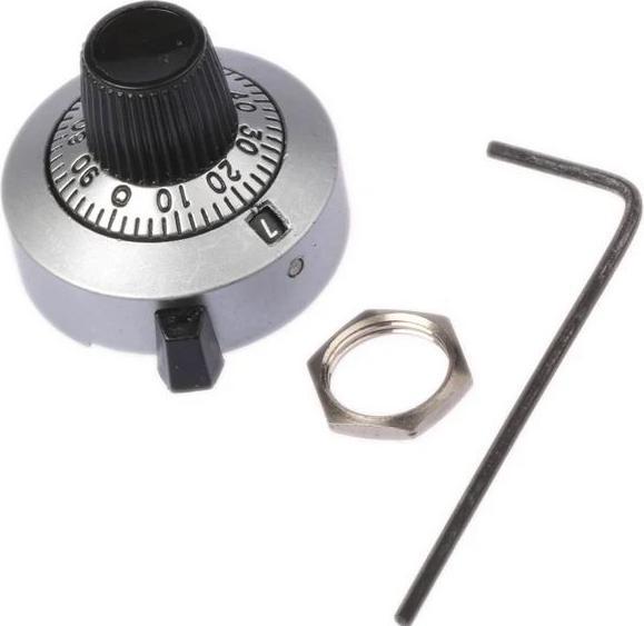 Produktbild Vishay Drehknopf 25,4mm 11-Gang 6,35mm silber