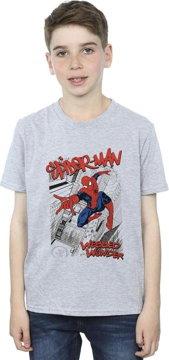 Image du produit - T-shirt SPIDER-MAN SKETCH CITY - Garçon (140, 146)