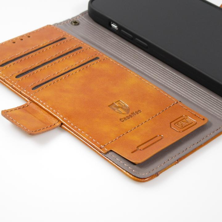 Produktbild PhoneLook Leder Tasche Flip Wallet mit Akzentstreifen & Kartenhalter (Apple iPhone 13)