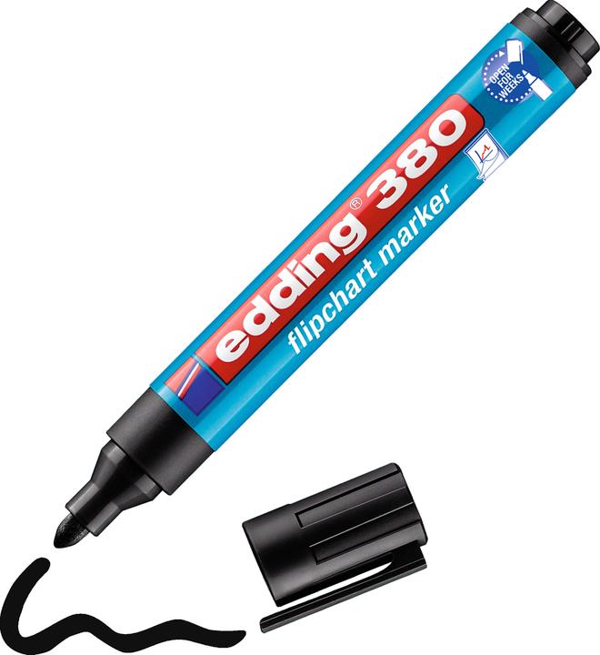 Image du produit Edding Tableau à feuilles mobiles Marqueur 380 (Noir, 1.50 mm, 1 x)