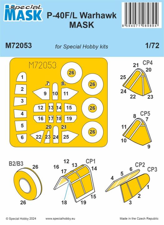 Special Hobby P-40F/L Warhawk MASK