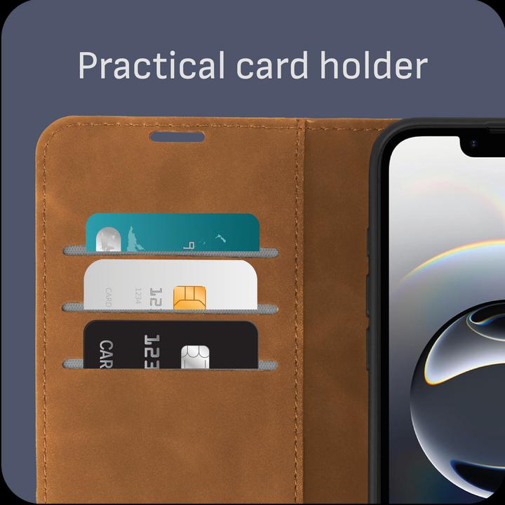 Actual product image Cazy Premium-Geldbörsen-Etui, Magnetisches Geldbörsen-Etui, Kartenfächer, Ständer (Apple iPhone 16e)