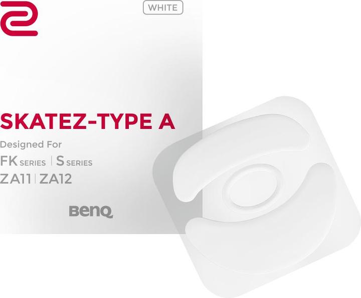Image du produit BenQ Zowie Skatez Type A pieds de souris blancs pour la série FK et la souris ZA11 ZA12, téflon blanc