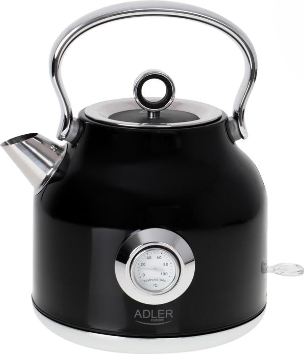 Produktbild Adler AD 1346b Kettle with a Thermomete, Electric, Power 2200 W, Capacity 1.7 L, Black (1.70 l, EU-Stecker)