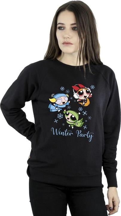 Actual product image The Powerpuff Girls Womens/Ladies Girls Winter Party Sweatshirt (L)
