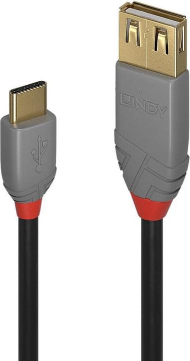 Actual product image Lindy 0.15m USB 2.0 Type C to A Anthra Line (0.15 m, USB 2.0)