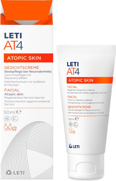 Actual product image Leti LETIAT4 Atopic Skin Facial Cream, 50 ml Cream (50 ml, 24h cream)