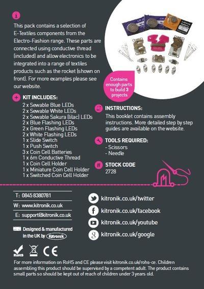 Produktbild Kitronik Electro-Fashion Deluxe E-Textiles Pack