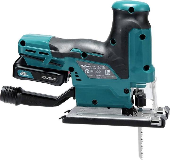 Produktbild Makita JV102DZ Akku-Gehrungssäge 12V MAX, BL-Motor, ohne Akkus und Ladegerät.