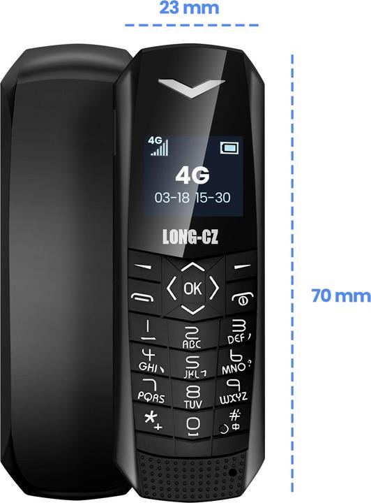 Immagine prodotto Avizar Mini 4G-LTE-Handy ultrakompakt 5 Std. Akkulaufzeit (4G)