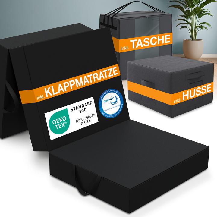 Bestschlaf Materasso pieghevole (90 x 200 cm, Nucleo di schiuma)