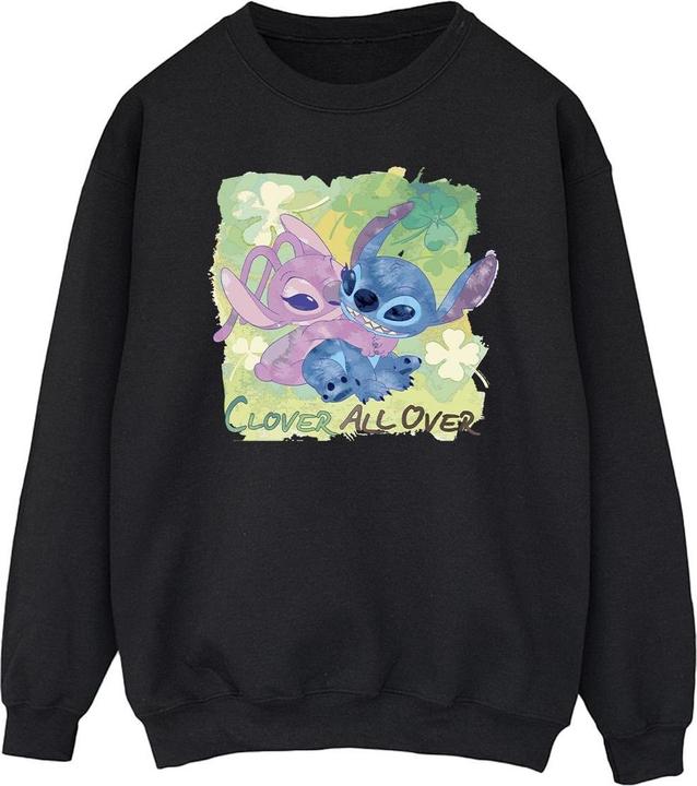 Actual product image Disney Mens Lilo And Stitch St Patrick's Day Clover Sweatshirt (M)