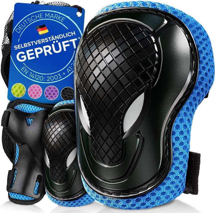 Immagine prodotto Liebkern 6-teiliges Schoner-Set (M, Protettori gomito, Protezioni per i polsi, Ginocchiera, 6 pezzi)