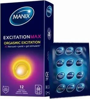 Produktbild Manix Excitation Max» Orgasmic Excitation - 12 Orgasmus-Kondome für ein ungeahntes Lustgefühl (12 Stk.)