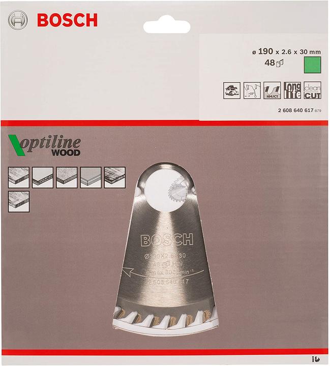 Image du produit Bosch Professional Zubehör Lame de scie circulaire PRO Wood, 190 x 2.6 x 30 mm