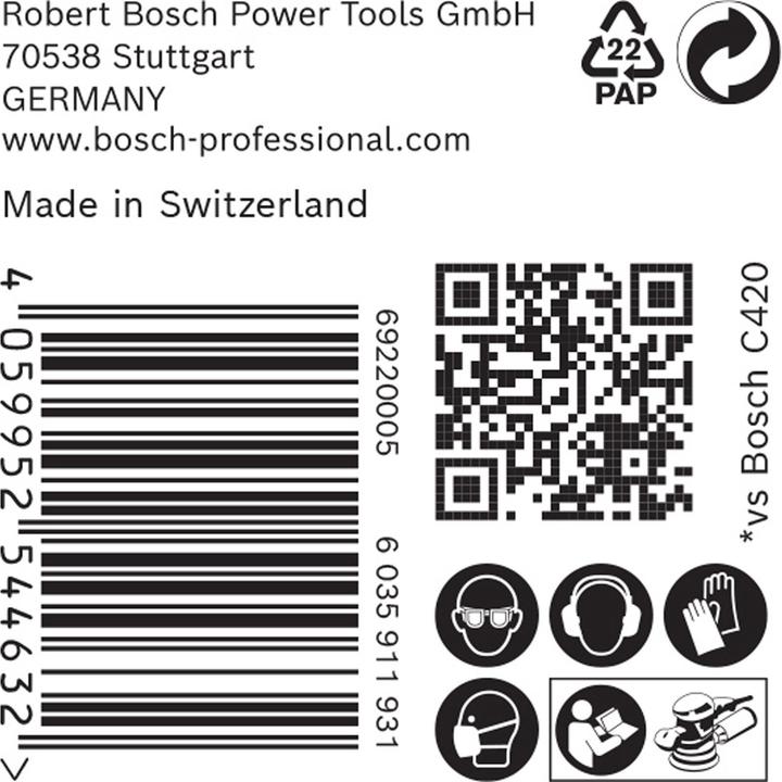 Actual product image Bosch Professional Zubehör EXPERT C470 Sandpaper multi-hole for random orbital sander, 125 mm, G 60, 50 pcs. (60)